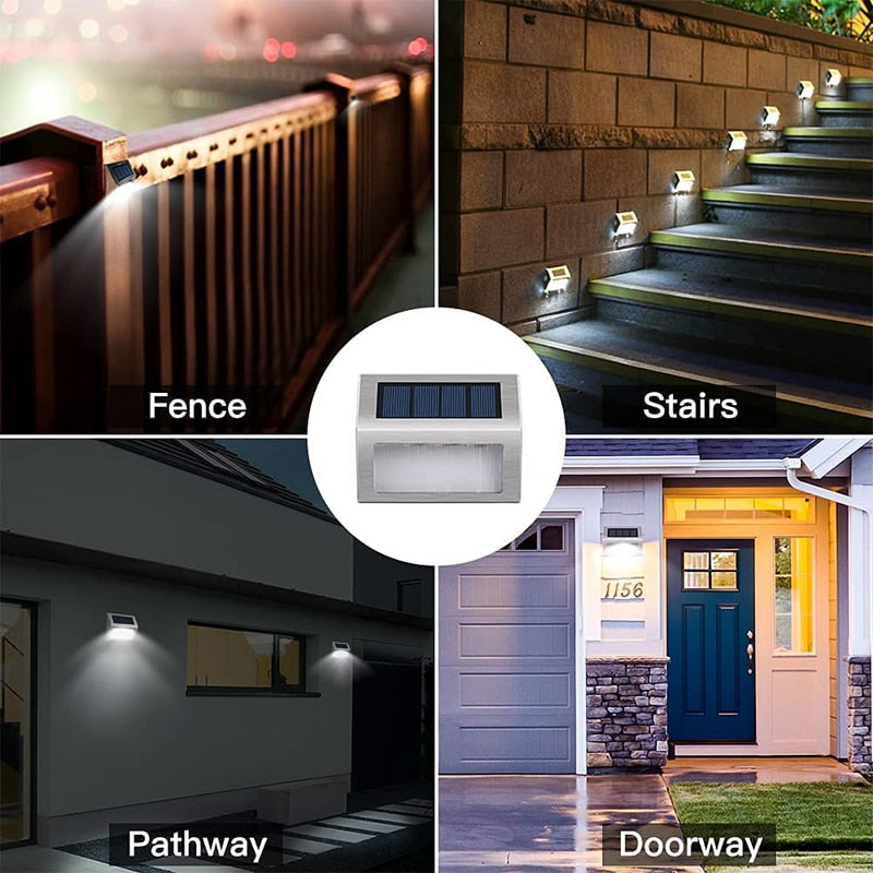 Solar Powered LED Outdoor Stairs Light