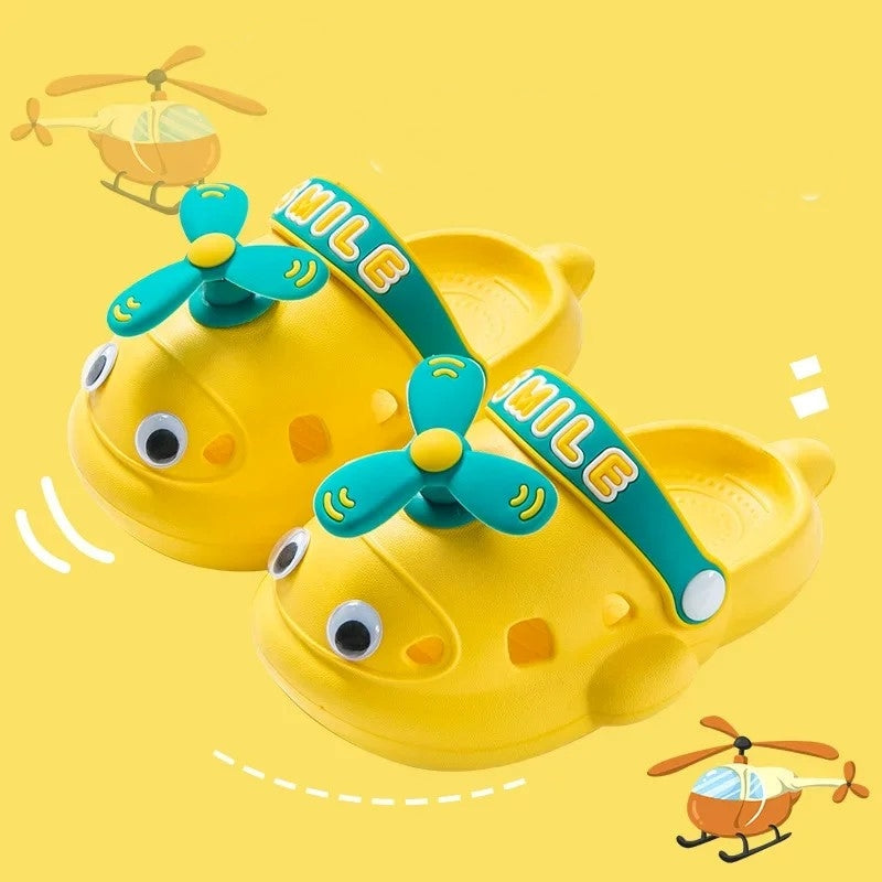 Cute Helicopter Kids Soft Slippers