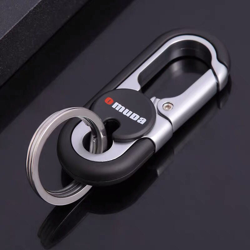 Steel Secure Double Ring Hook Keychain