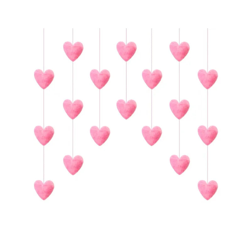 Cute Hanging Pink Heart Doorway Decor