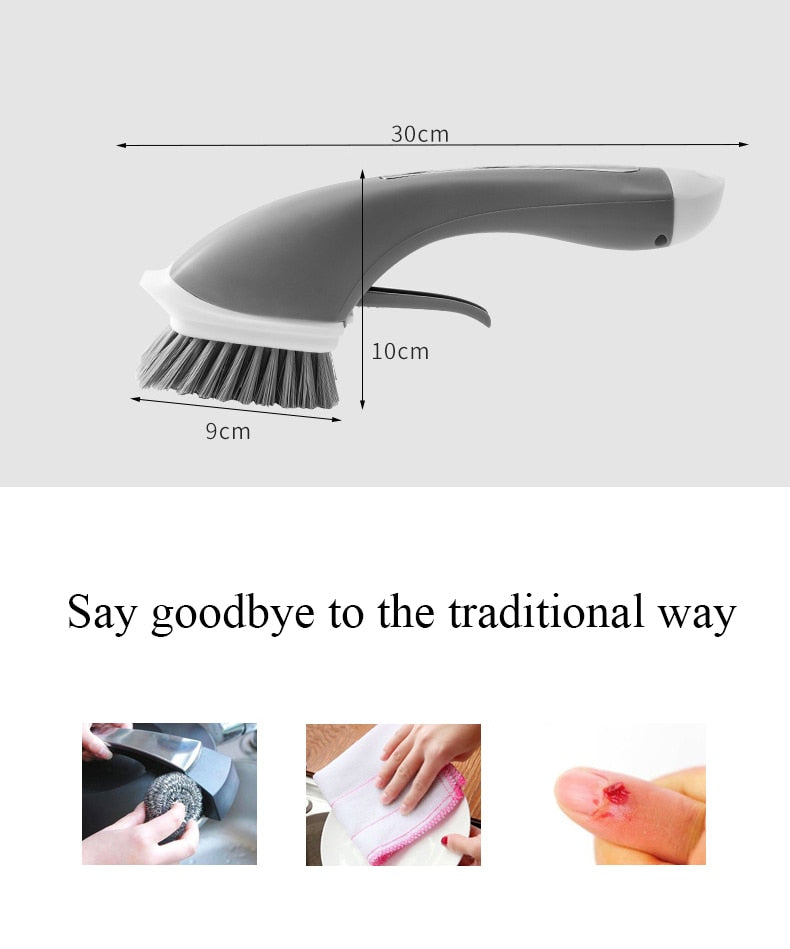 Multi-function Liquid Dispenser Cleaning Brush