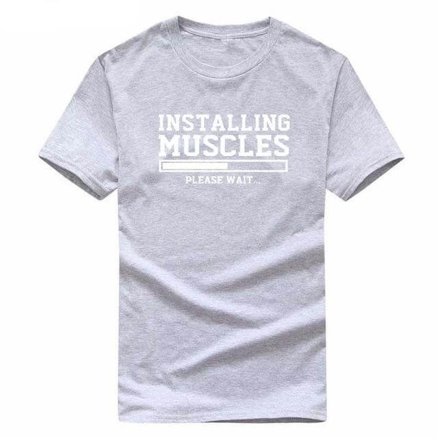 Installing Muscles Funny T-shirt