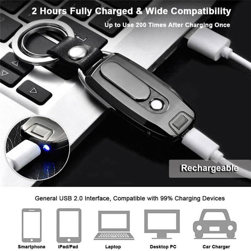 USB Rechargeable Windproof Plasma Flameless Electronic Lighter