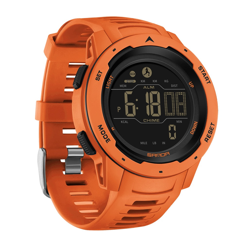 Waterproof Military Pedometer Digital Watch