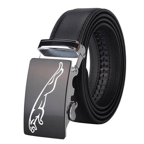 Automatic Buckle Cowhide Leather Men Belt