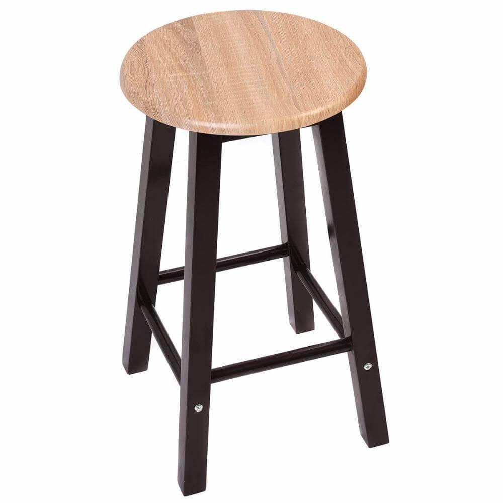 Wood Kitchen Island Table with 2 Stools