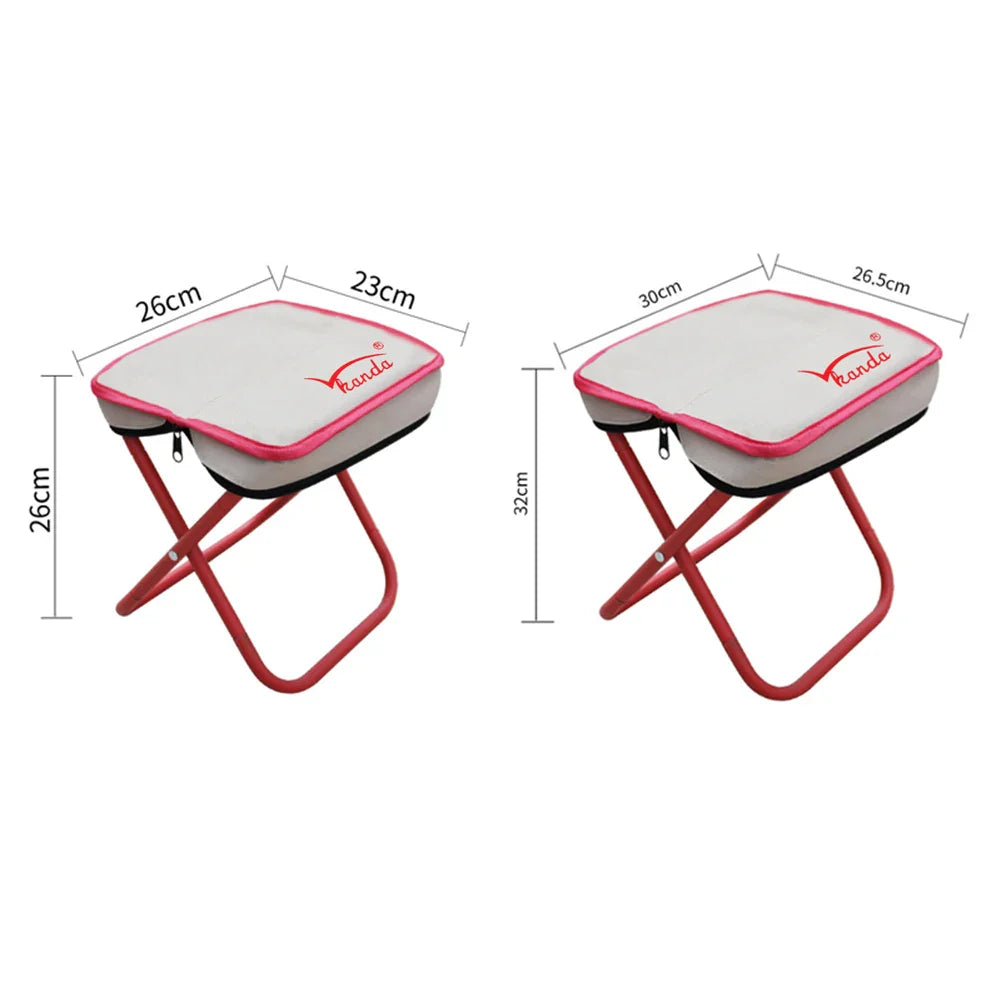 Space-Saving Lightweight Stainless Steel Foldable  Stool