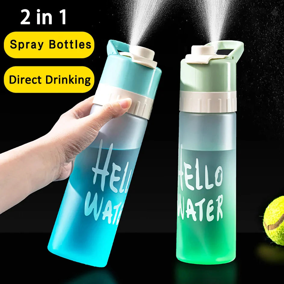 Outdoor Hiking Spray Cooling Water Bottle