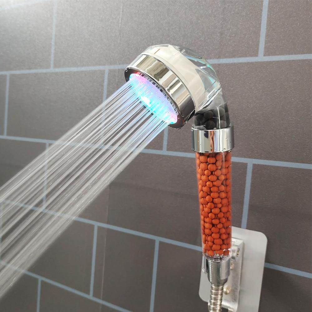 Colorful Rainfall High Pressure Negative Ion Led Shower Head