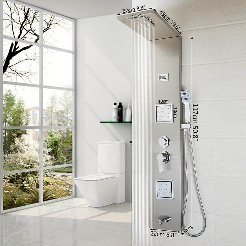 Elegant Digital Massage System Digital Led Panel Shower Sets