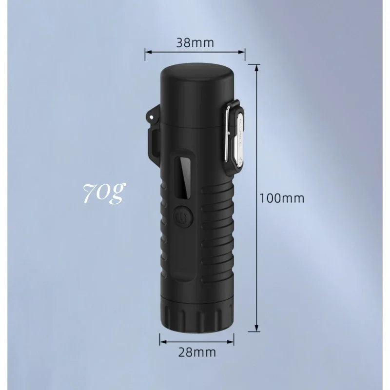 Metal Windproof Heavy Duty Waterproof Flashlight Lighter