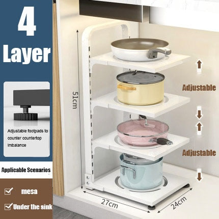 Easy Stack Adjustable Multi-layer Corner Rack