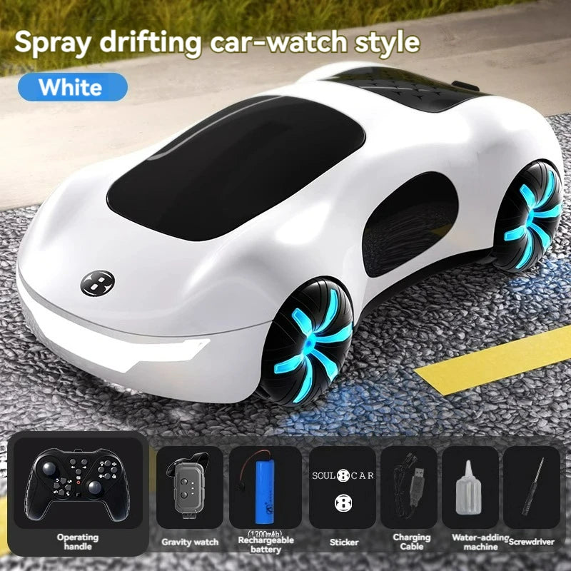 Rechargeable Gesture Control RC Spray Effect Stunt Car