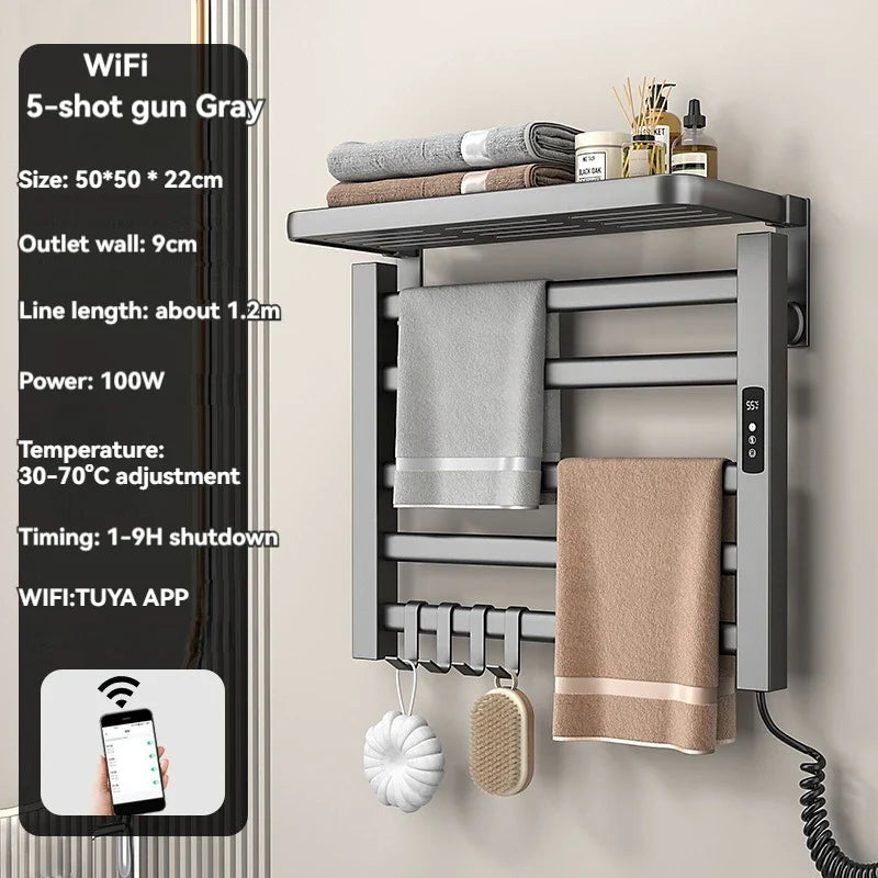 Intelligent Electric Heated Towel Drying Organizer Rack