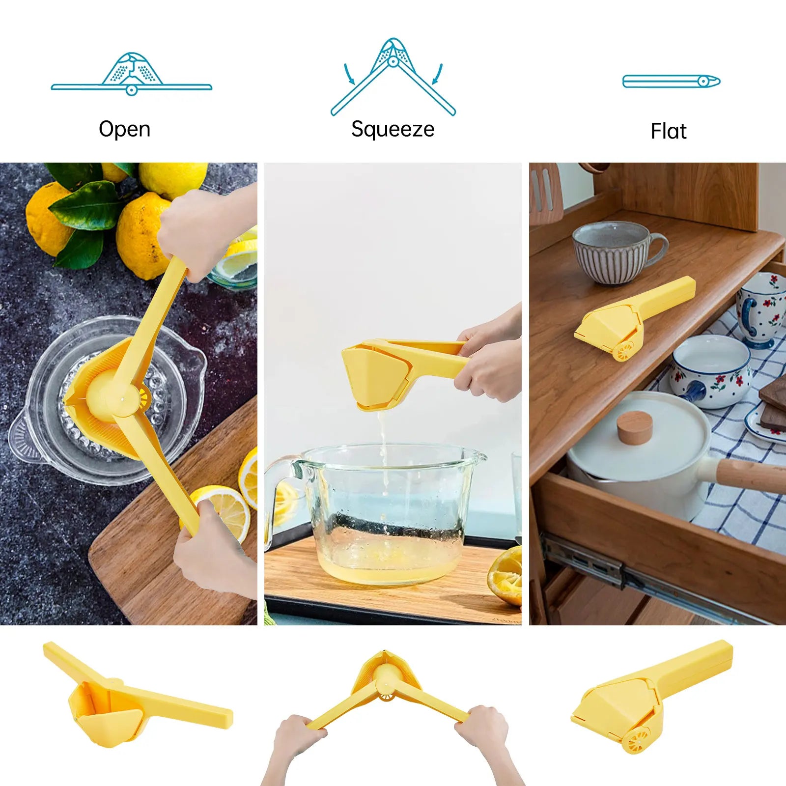 Natural Hand Press Fruit Squeezer Tool