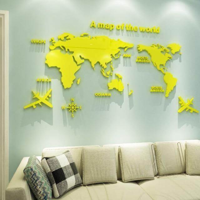 A Map Of the World Wall Art Decoration