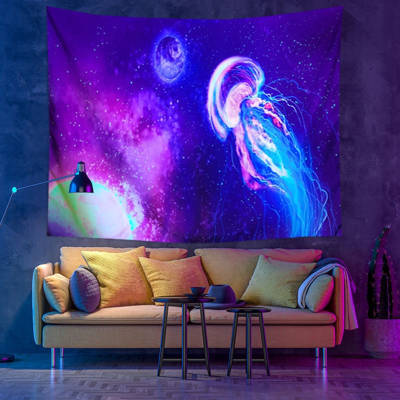 Colorful Glowing Luminous Tapestry