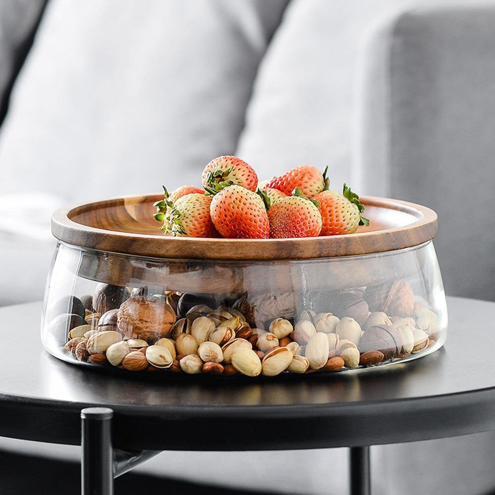 Elegant Glass Bowl Dried Food Storage Box