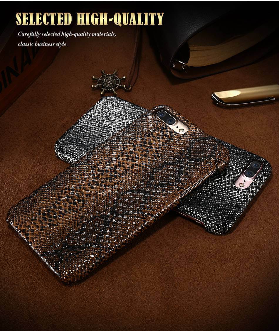 Luxury Crocodile Snake Leather Case For Iphone