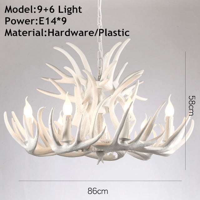 American Loft Style Deer Horn Pendant Light