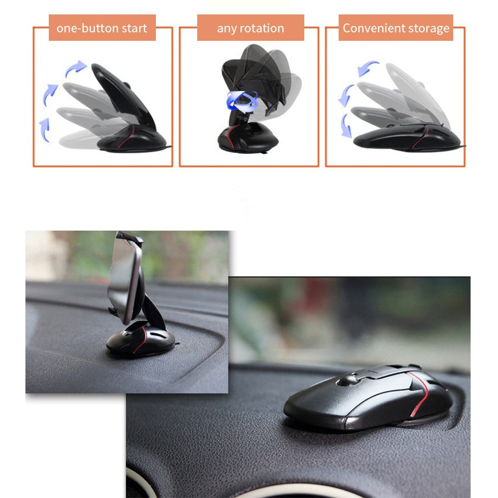 360 Rotating Foldable Car Dashboard Phone Holder