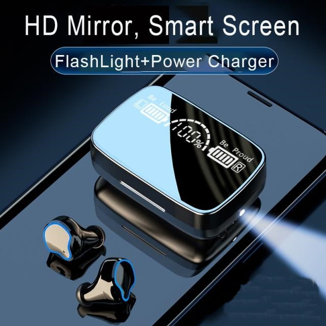 Flashlight Charging Case Wireless Noise Cancelling Earbuds