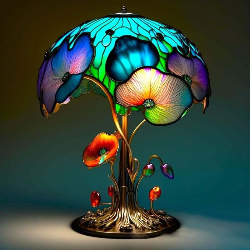 Colorful Mushroom Resin Lamp