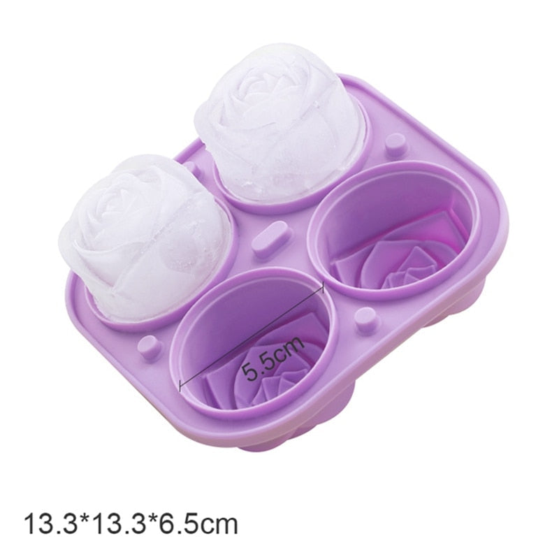 3D Elegant Large Rose Ice Molds