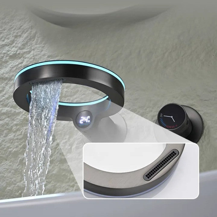 Ring-Shaped LED Elegant Smart Digital Bathroom Faucet