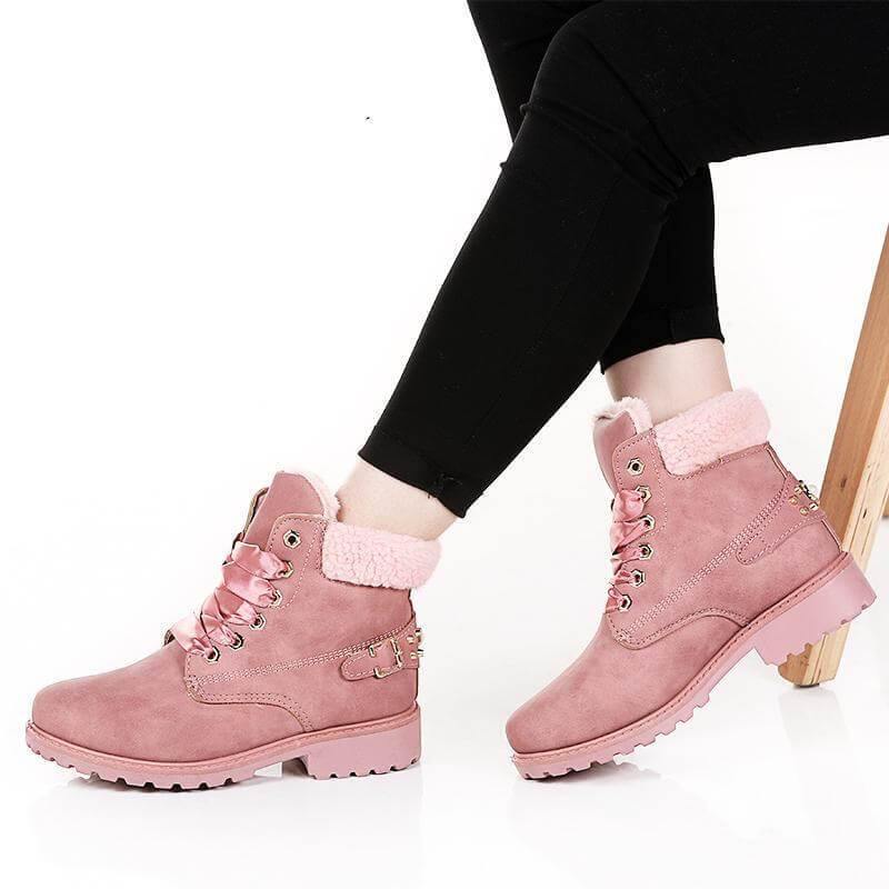 New British Style Lace Up Ankle Boots for Women