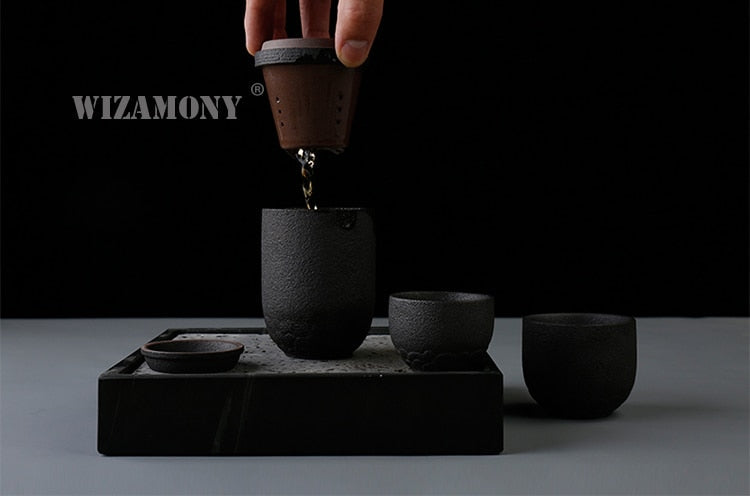 Japanese Elegant Ceramic Travel Teapot