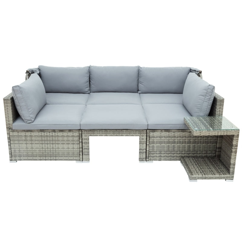 Sectional Canopy Daybed Outdoor Furniture Set