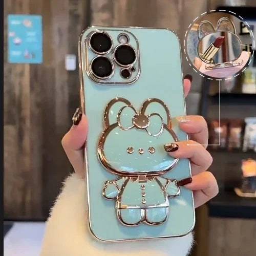 3D Bunny  Korean Style Mirror iPhone Case