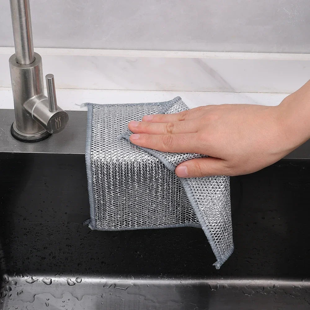 Non-Stick Iron Wipe Double Layer Wire Cleaning Cloth