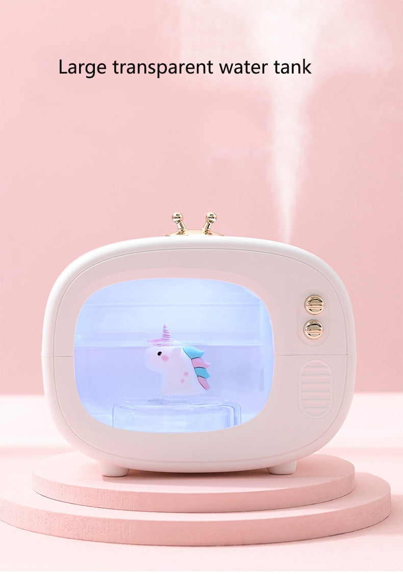 Portable Mini TV USB Humidifier Lamp