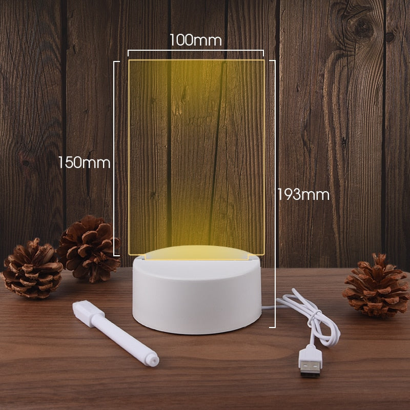 Creative Note Board Led Table Lamp