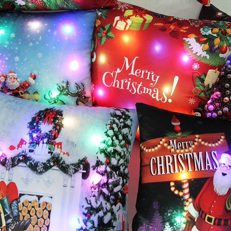 Christmas Series LED Pillow Case