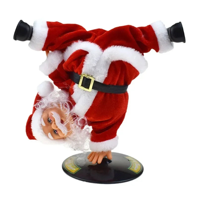 Breakdancing Santa Dynamic Christmas Figurine