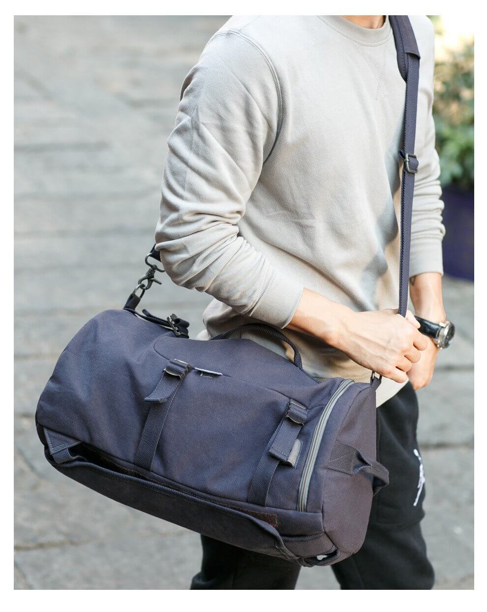 Cylinder package Multifunctional Male Fashion Backpack