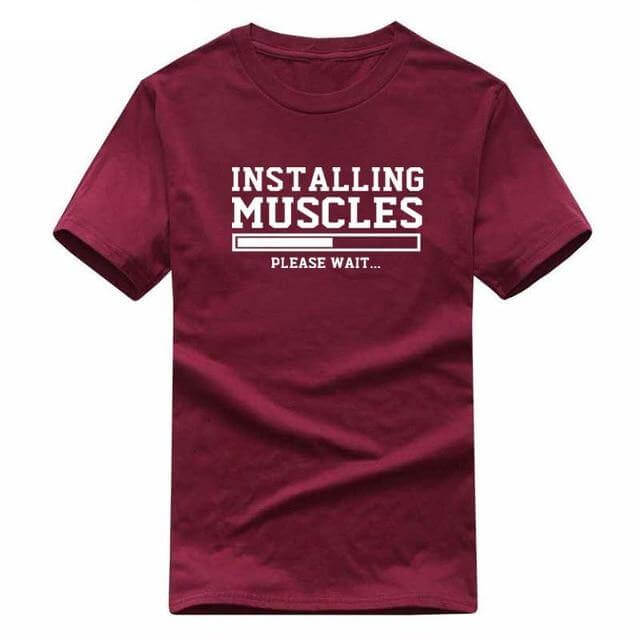 Installing Muscles Funny T-shirt