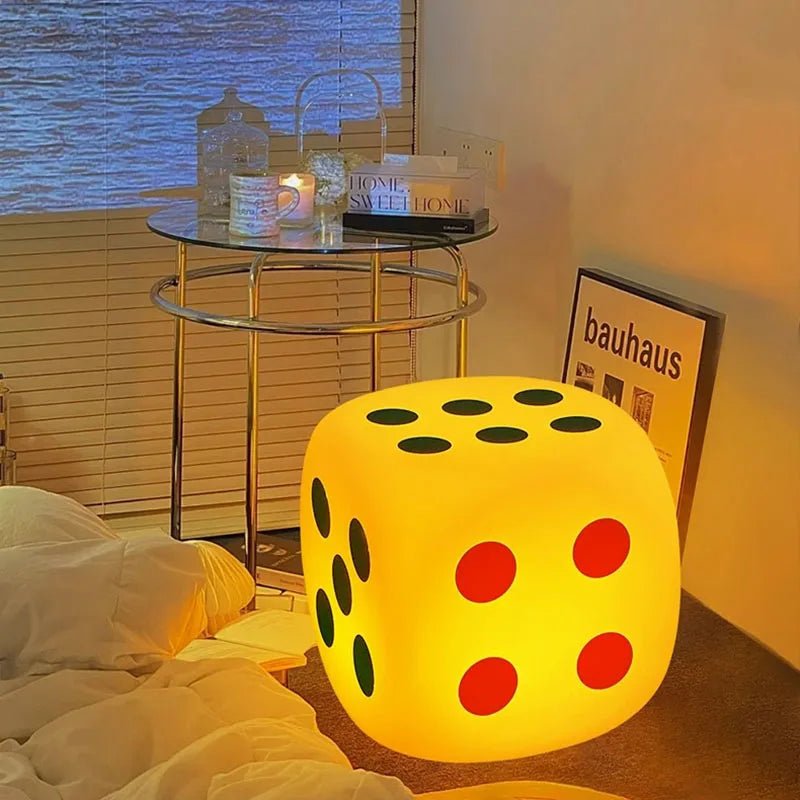 Huge Dice Bedside Atmosphere Floor Table Lamp