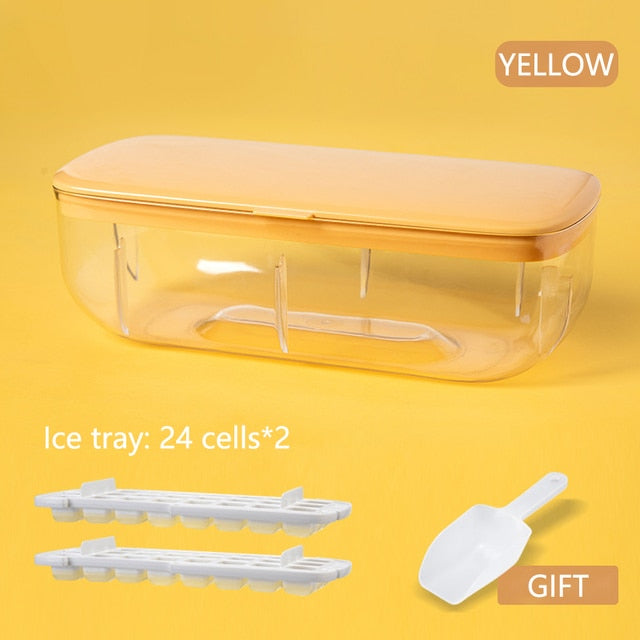 Double Layer Lazy Ice Maker Storage Box