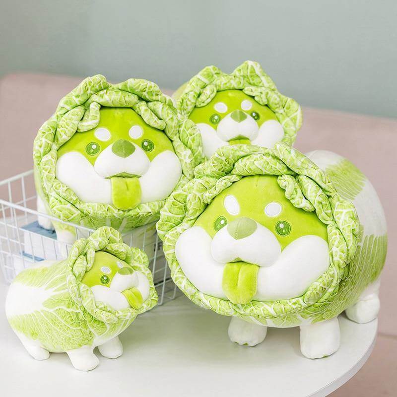 Cute Vegetable Cabbage Stuffed Dog  Pillow