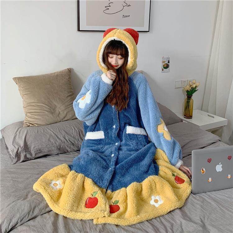 Colorful Princess Hooded Sleepwear for Women