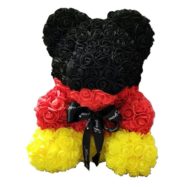 Artificial Rose Flowers Teddy Bear