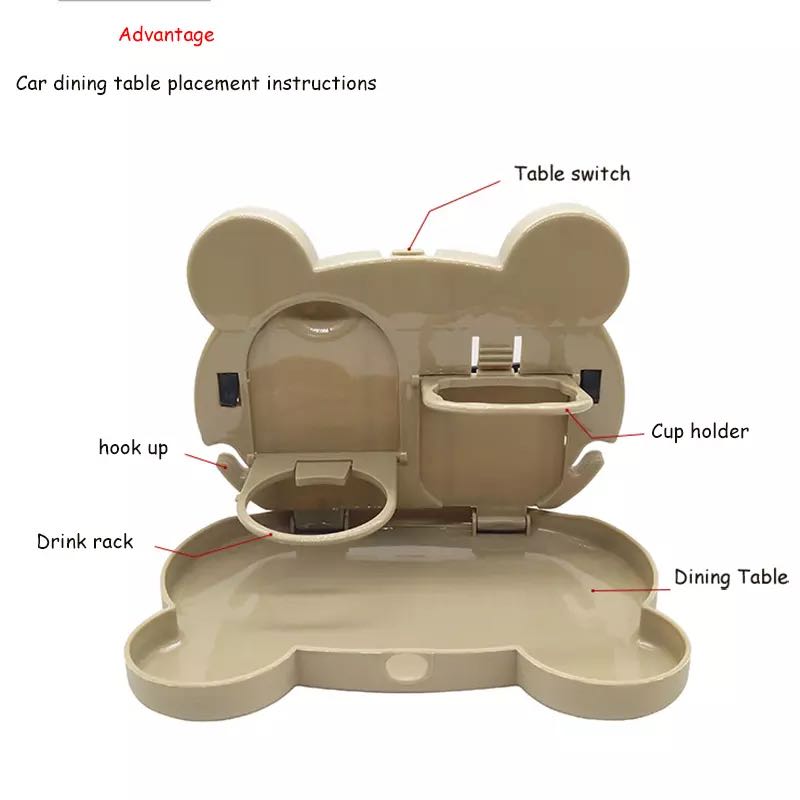 Multifunctional Mini Panda Car Backseat Tray