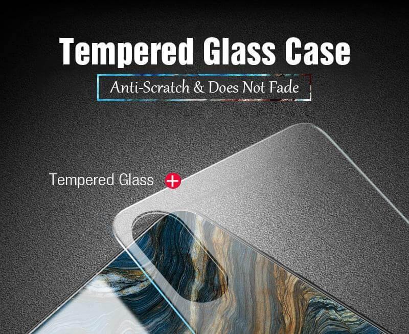 Luxury Marble Glass Agate Soft Edge Iphone Cases