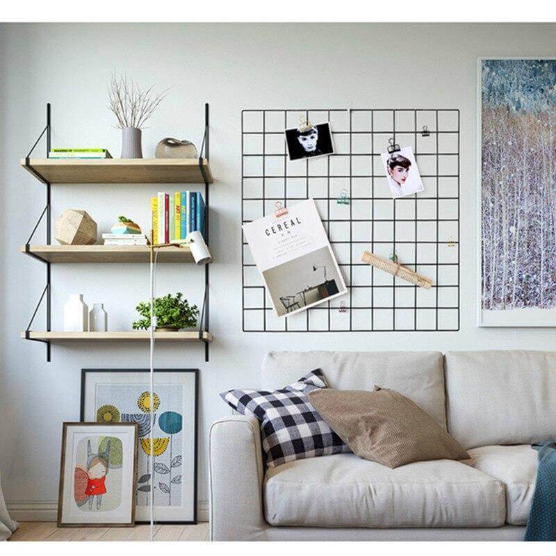 Iron Grid Home Wall Decoration Organizer