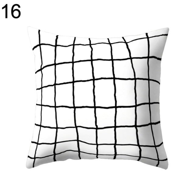 Black and White Design Geometric Home Pillow Cases