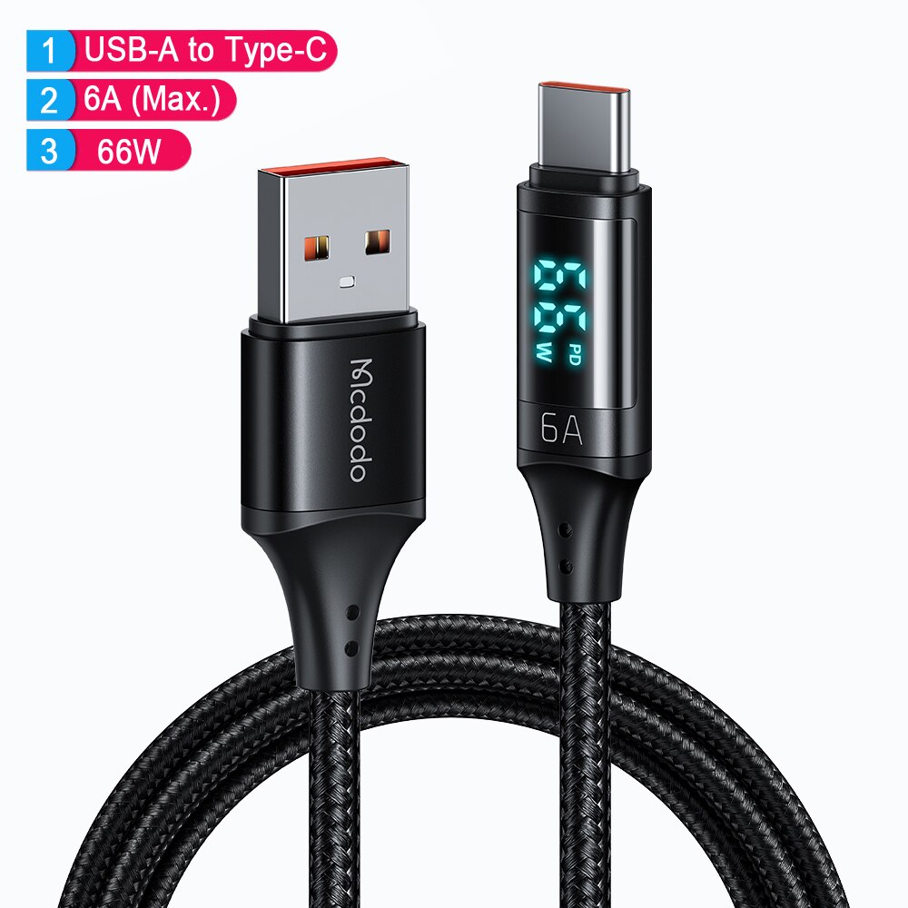 Power Display Universal Fast Charging Phone Cable